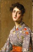 William Merritt Chase Girl in a Japanese Costume oil painting artist